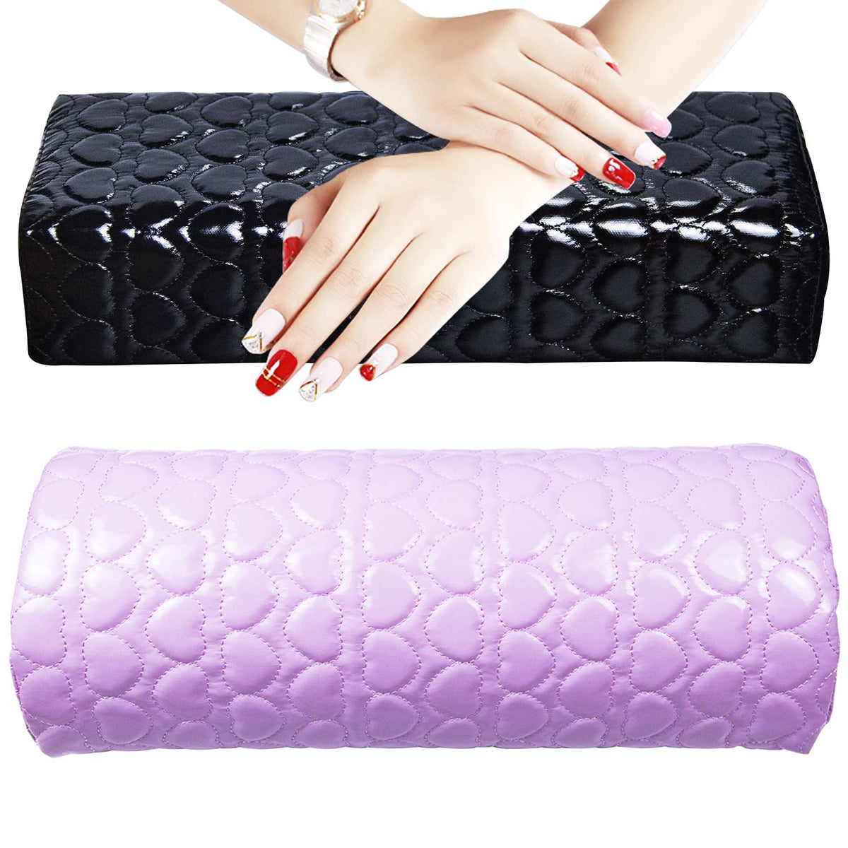 NAILWIND Nail Pillow Hand Rest for Nails, PU Leather Nail Hand Rest Cushion Salon Nail Arm Rest Pillows, Manicure Hand Pillow for Table Desk Nail Armrest for Nails Art Salon Home Use -1 Pcs - Image 4