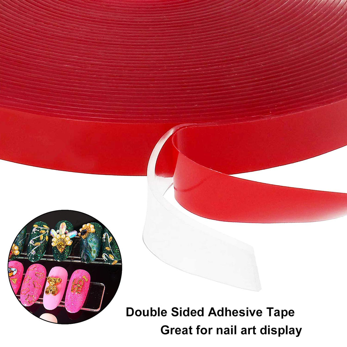 NAILWIND Double Sided Tape, Nail Tape Acrylic Strong Adhesive Removable Press On Nails Adhesive Strong Sticky Mounting Tapes For Press On Nail Salon Nail Tips, 6 Cm, 4 Cm, Multicolor - Image 2