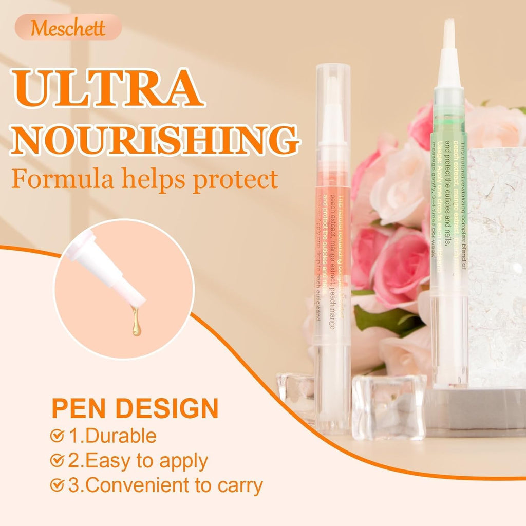 NAILWIND 4 Pcs Cuticle Oil Pens with Nail File for Nail Care, Nail Pen Oil with Natural Ingredients, Fingernails and Toenails Oil Cuticle for Repairing Cracked - Image 3