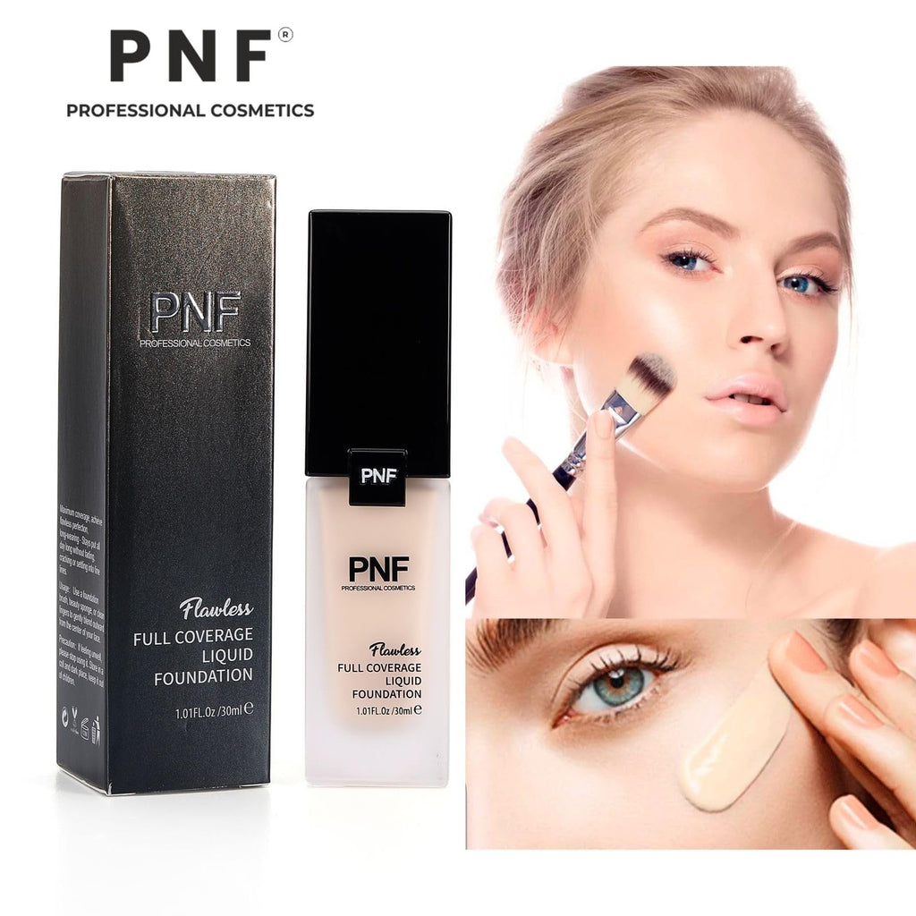 PNF PROFESSIONAL Flawless Finish Foundation | Full Coverage Liquid Foundation | Long Lasting, Waterproof | Buildable Full Coverage | Lightweight | Easy to Blend | 30ml (FIJI, 30ml) - Image 6