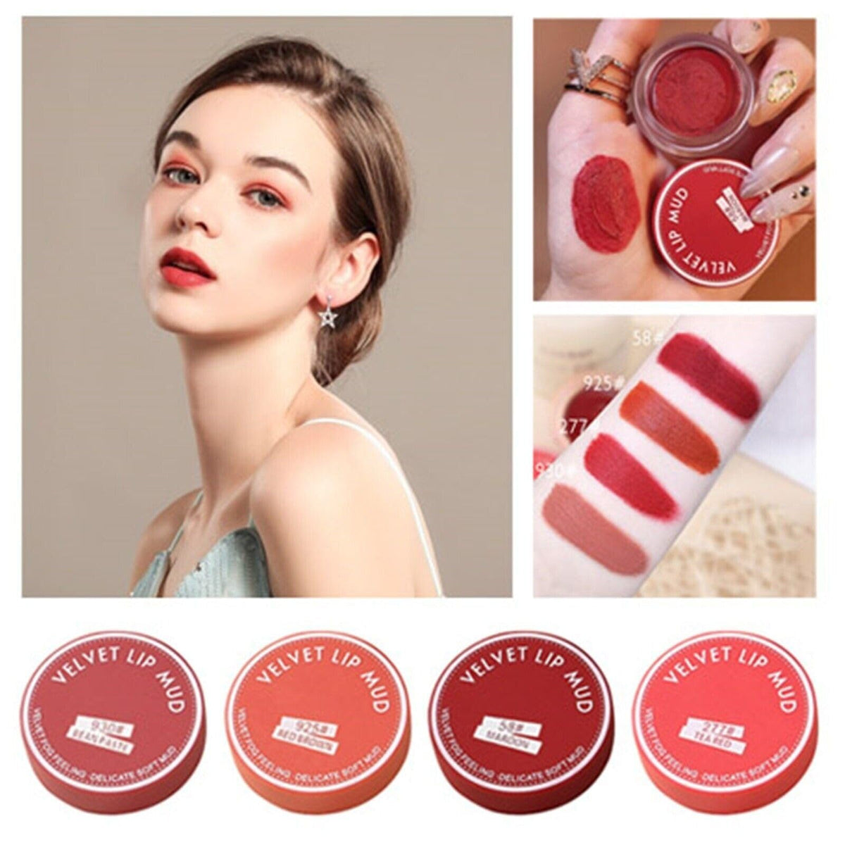 My Colors Velvet Matte Lip Mud 5g, Lip Tint & Cheek Tint (58- MAROON) - Image 5