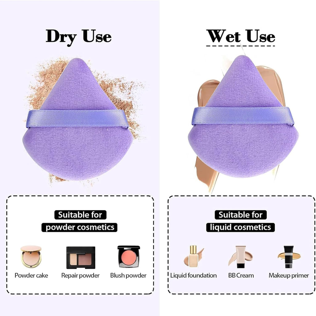 BH Studio Pro 15 pcs Makeup Sponge Blender Sponges for Liquid, Cream, and Powder, Make up sponges for foundation Powder Puff Face Triangle Face Makeup Puff Wet Dry Dual-Use - Multicoloured - Image 8