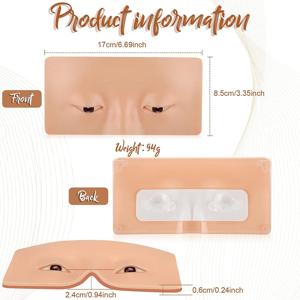 COSLUXE Makeup Practice Face Board face dummy Silicone Makeup Face Practice Skin Board,for Makeup Practice Mask Skin Face Eye Makeup Practice for Beginner Makeup Artist The Perfect Makeup SKIN, 1 - Pcs - Image 4