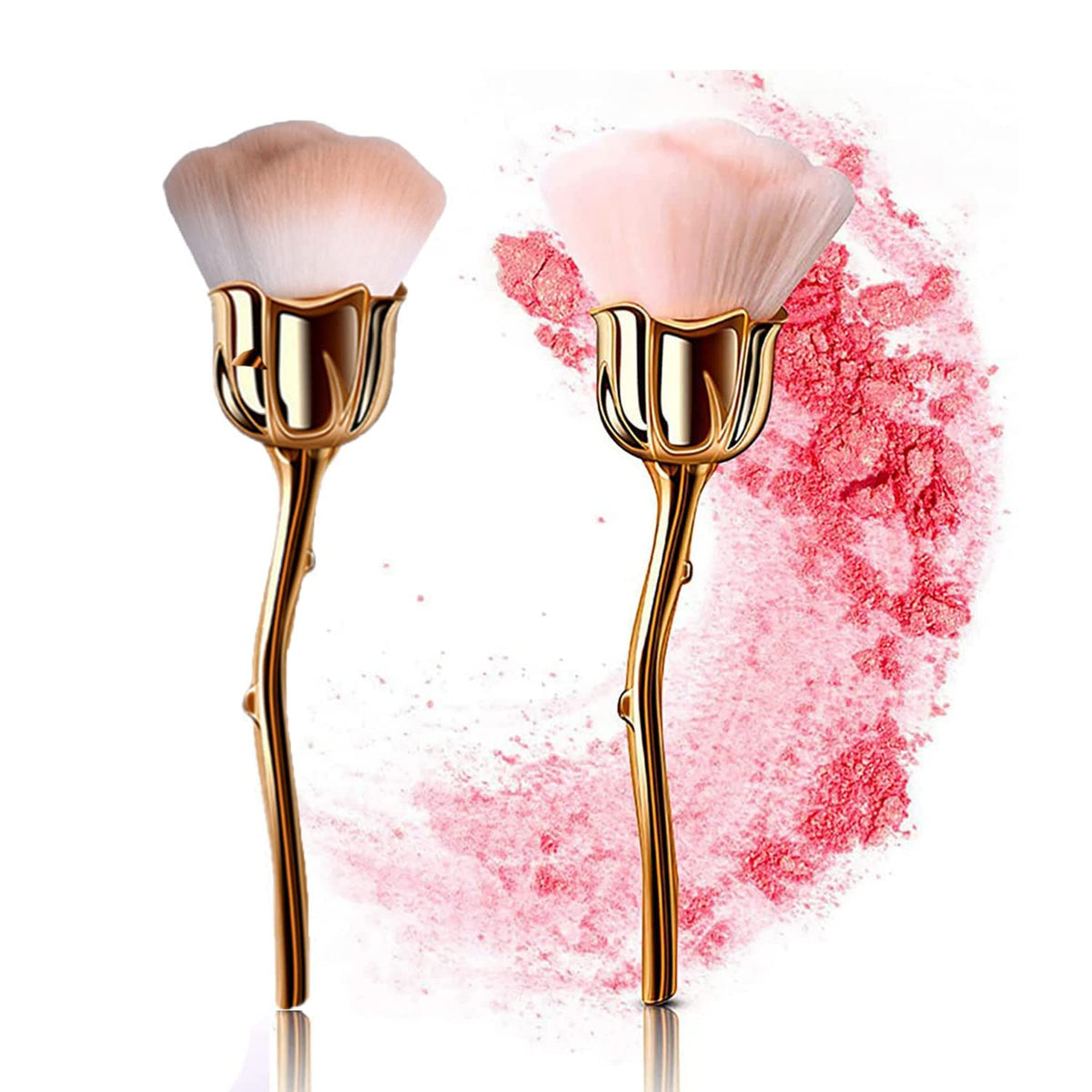 NAILWIND Nail Art Dust Powder Remover Brush | Rose Brushes | Pink Rose Soft Brush | Acrylic Nail Arts Manicure Dust Cleaner Brush | for Nail Trimming Cleaning | Makeup Brush Tools