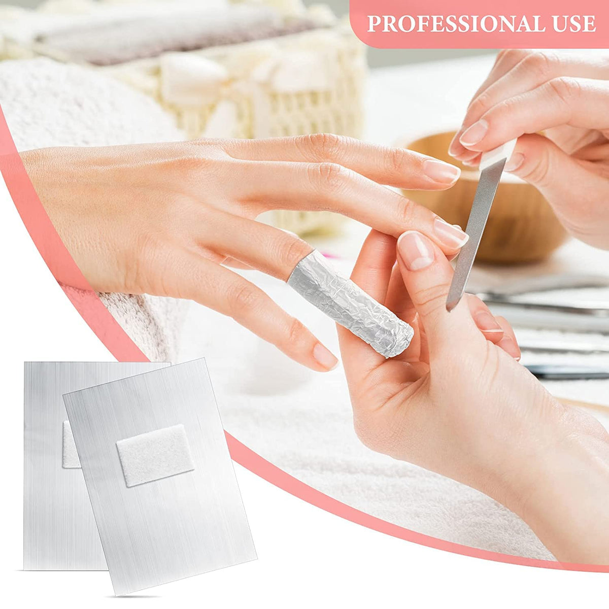 NAILWIND Nail Polish Remover Gel Sheets Acetone Free, Nail Foil Wraps Gel Polish Remover Foils Acrylic Tin Soak Off Pads with Pre-attached Lint-free for Women Girls Home and Salon Use, 200 Count - Image 4