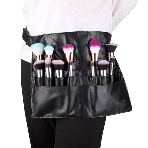 COSLUXE BEILI Makeup Brush Holder Bag, Professional Cosmetic Holder 28 Pockets Organizer with Artist Belt Strap (Brushes Not Included)