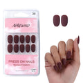 NAILWIND 24 Natural French Short False Nails Acrylic Full Cover Nails,Natural Fake Nails Delicate & Comfortable for Women and Girls (N38, 24 Count -Pack of 1)