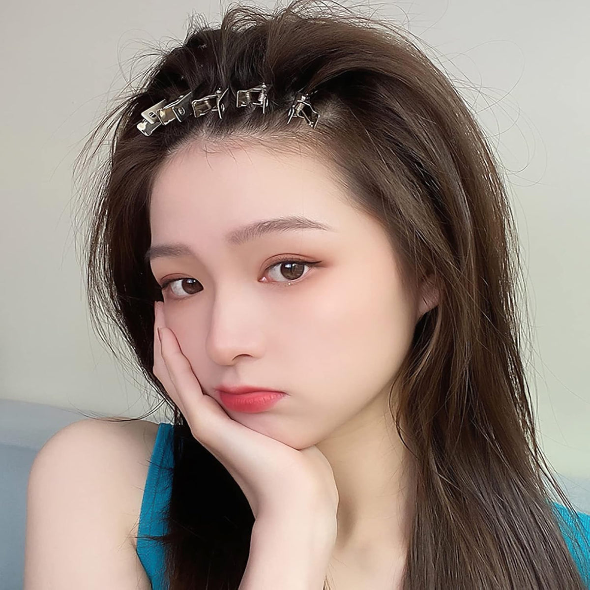 Cosluxe Professional Salon Hair Styling Steel Silver Section Clips Duck Bill Clips, 3.5 Rustproof Metall Clips With Holes For Hair Styling, Hair Coloring For Women, Silver (Pack Of 12) - Image 8