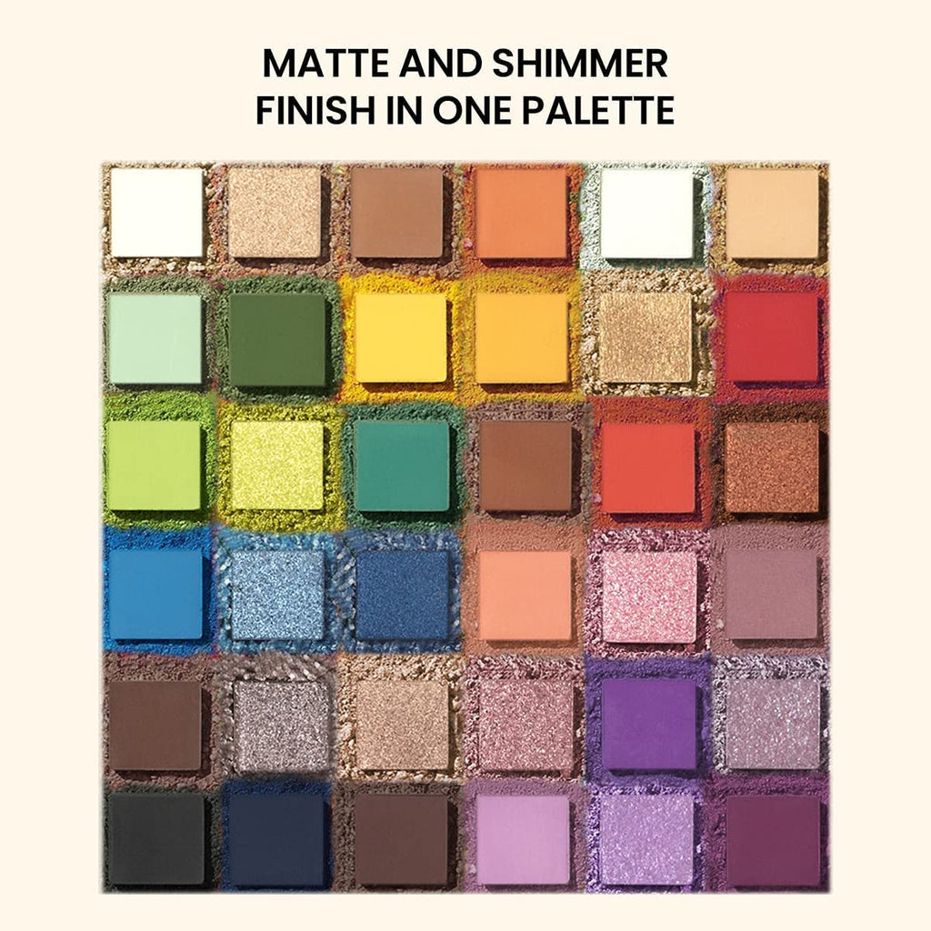 COSLUXE IMAGIC Pro Chalice 36 Color Eyeshadow Palette, 30.8g Eyeshadow Matte Shimmer Finish Make up Palette Highly Pigmented Colorful Powder - Multicolor - Image 7