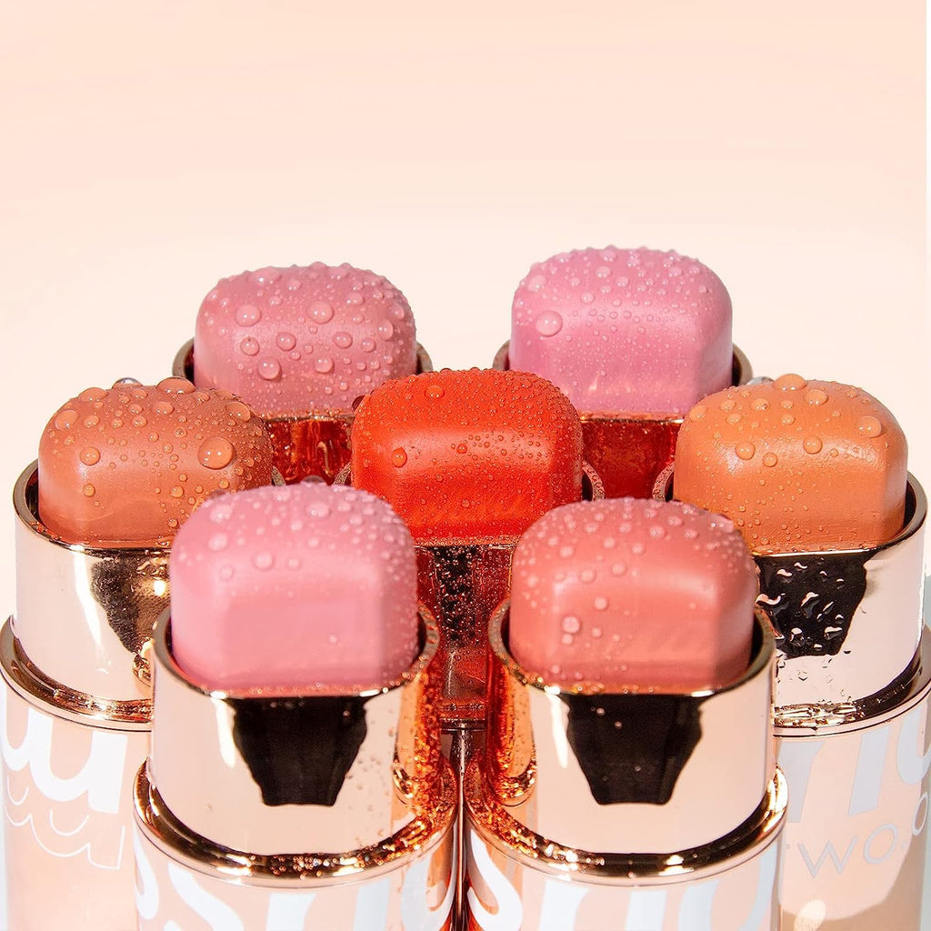 COSLUXE O TWO O Blush Stick for Cheeks Makeup,Waterproof Cream Blush Face Stick Multi-Use Lip and Cheek Tint, Lightweight Easy to Blend Natural Cream Blusher 04 - Orange - Subtle - Image 3