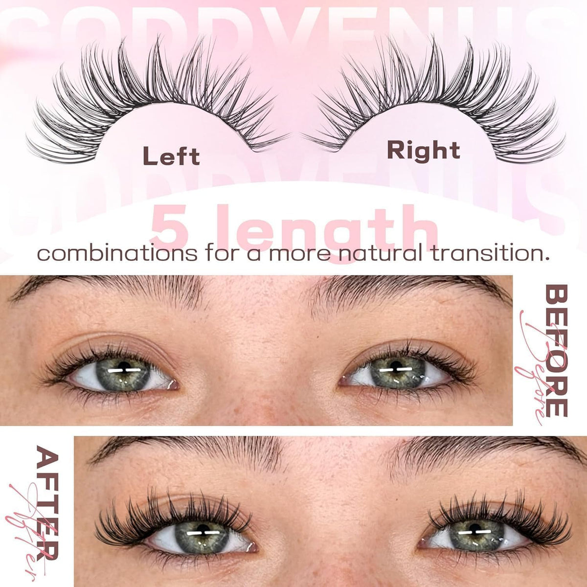 COSLUXE Lash Clusters, Eyelash Extensions, 200 PCS C Curl Lash Clusters 10-14mm, Mixed Curl Individual Eyelashes Cluster, Wispy Eyelash Extension, Thin Band & Soft, Natural Looking Cluster Lashes No-41, - Image 9