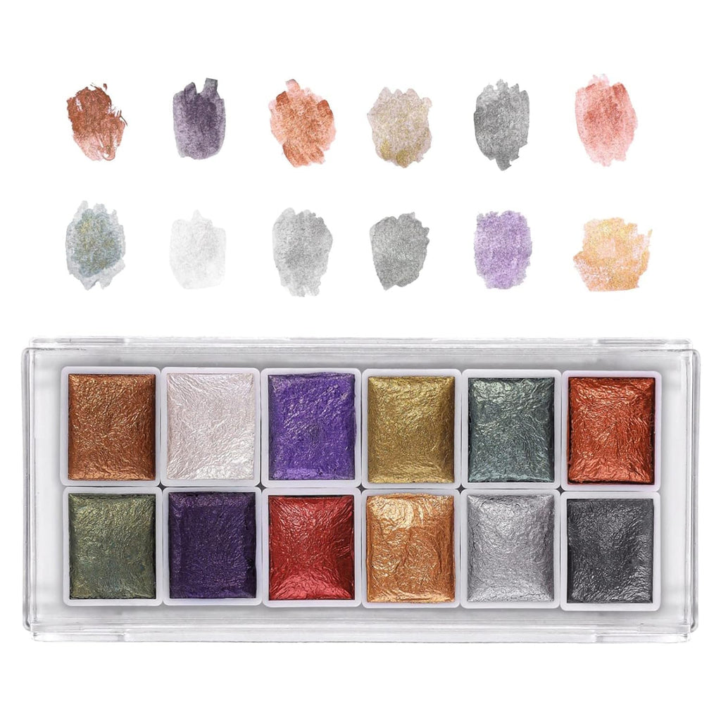 NAILWIND Nail Watercolor Paint, Shimmer Solid Watercolors Pearl Glitter Nail Art Painting Pigment, Manicure Arts Nail Paint for Women and Girls, Nails Gel Paint for DIY Nail Art Design