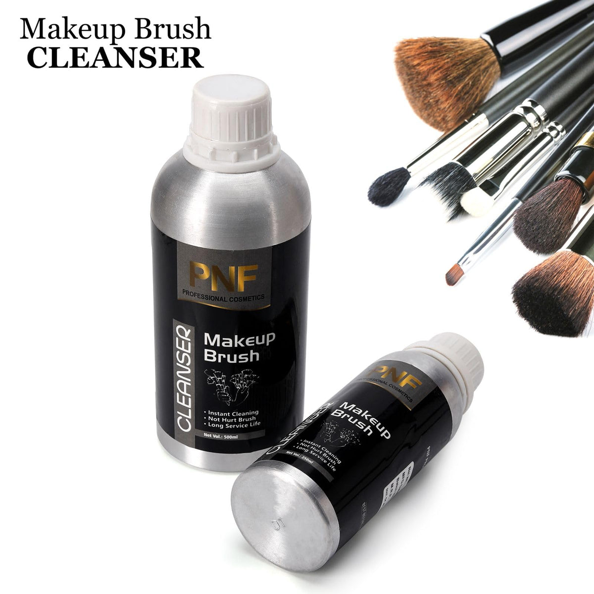 PNF PROFESSIONAL Makeup Brush Cleaner for Cosmetic Brushes, Instant Brush Cleaner, No-washing Quick Drying Deep Cleaning Spray Ideal for Makeup Brushes Sponges for Women Girls (250ml) - Image 3