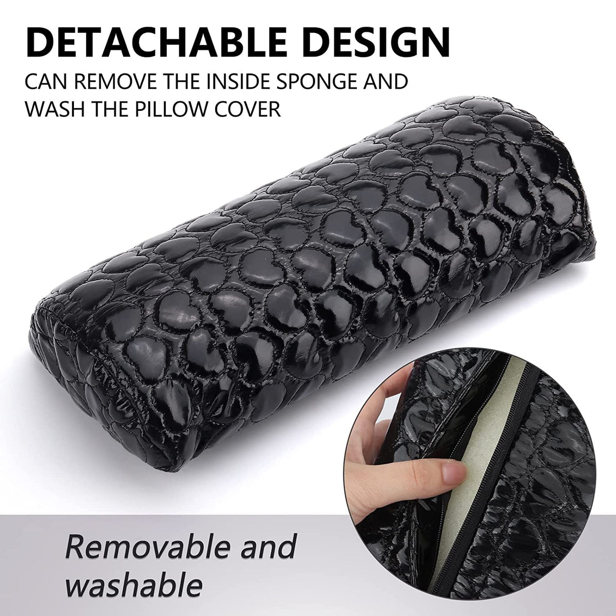 NAILWIND Nail Pillow Hand Rest for Nails, PU Leather Nail Hand Rest Cushion Salon Nail Arm Rest Pillows, Manicure Hand Pillow for Table Desk Nail Armrest for Nails Art Salon Home Use -1 Pcs - Image 9