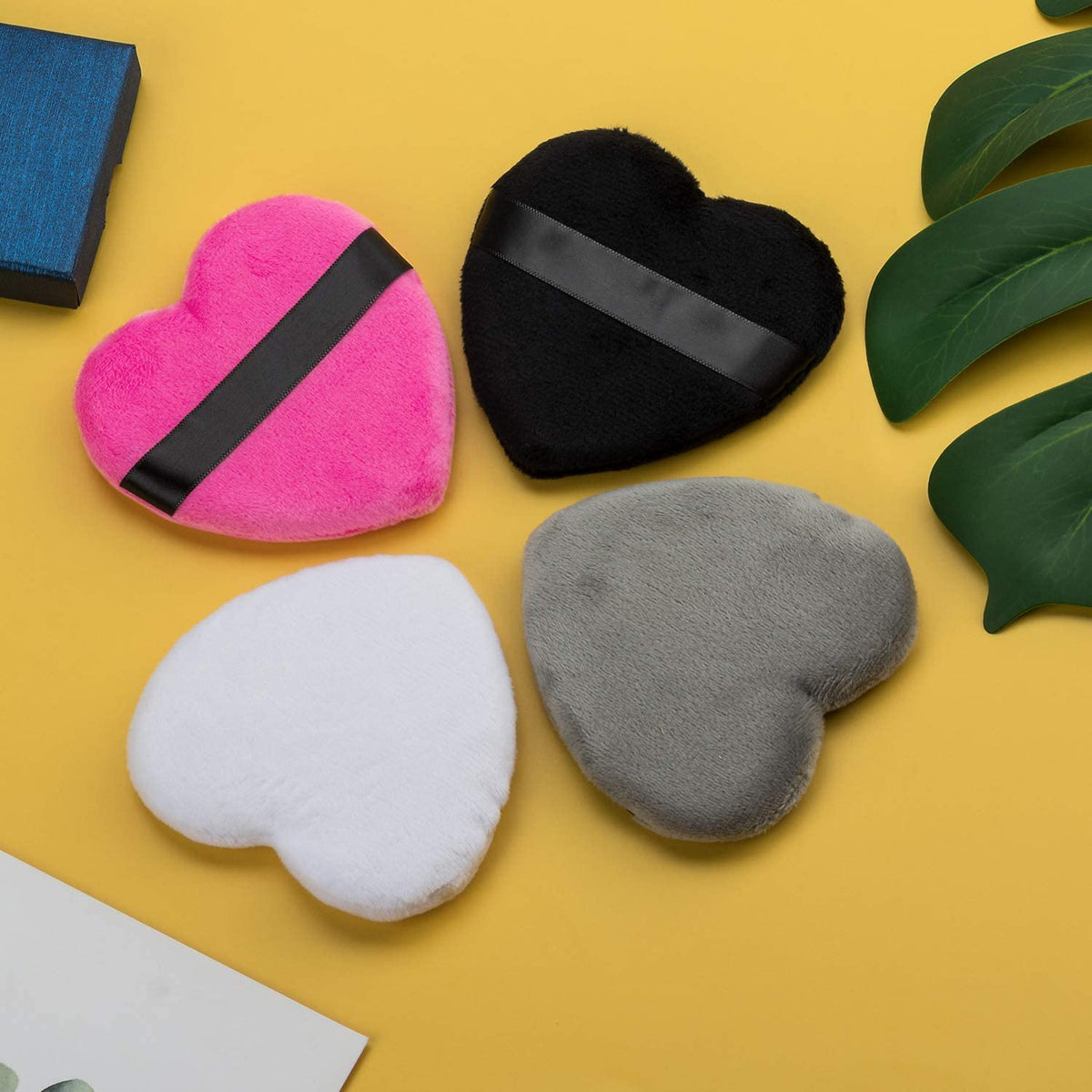 COSLUXE Makeup Blendiful Puffs,Large Face Powder Puffs Cotton Velour Tear Drop Shape and Love Shape Puff,Makeup Tool Beauty Sponges Blender (Love Heart - Mini, PACK OF 1 PCS) - Image 3
