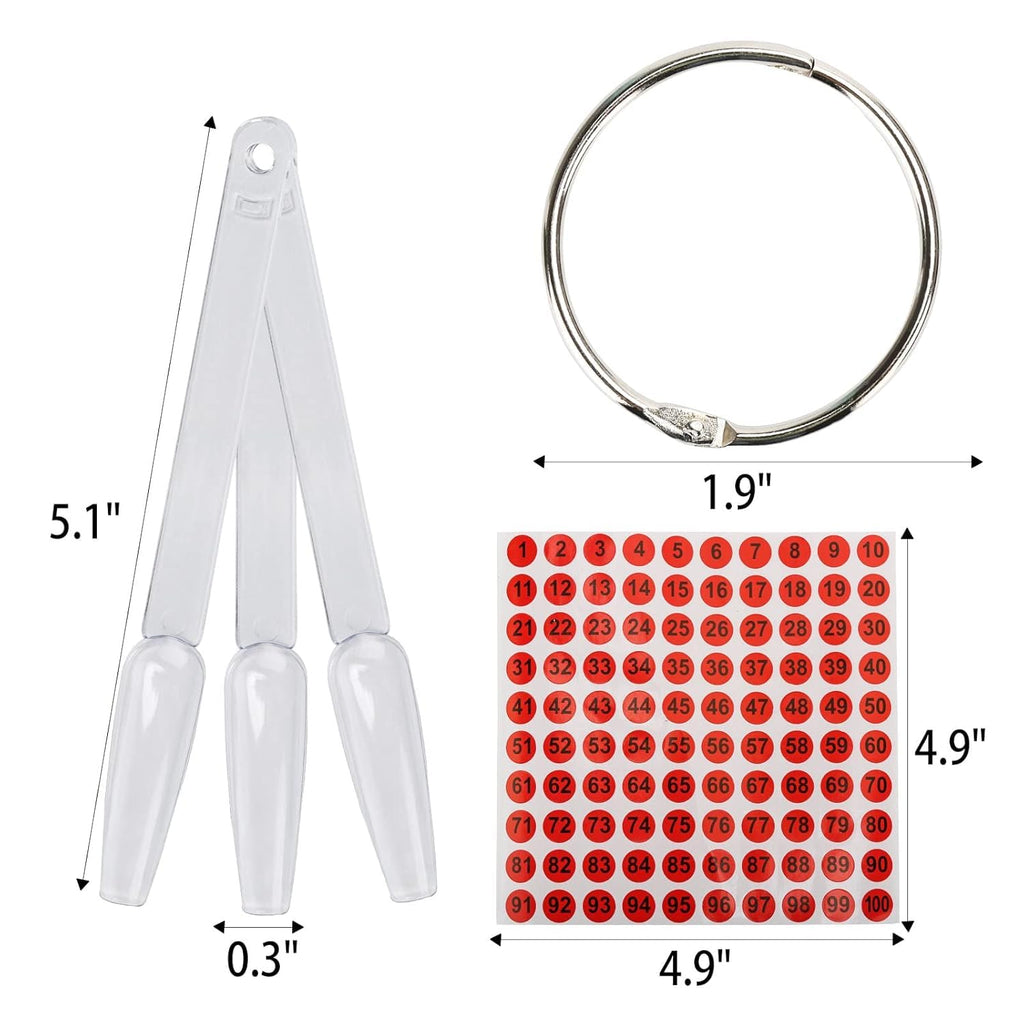 NAILWIND Fan Shape Nail Art Polish Display Tips, False Nail Sample Sticks, Nails Practice Color Display, for Nails Home DIY Nail Salon Practice Tools (Natural Stiletto Shaped, 100 - Pcs) - Image 8