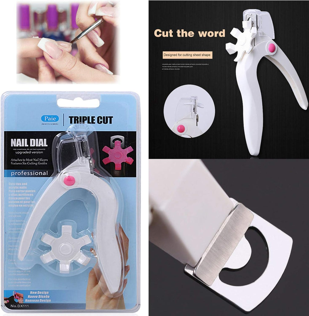 COSLUXE Nail Art Nail Edge Clipper Cutter Manicure Tool For Acrylic Gel False Tips Fake Nail Clippers Cutte, Adjustable Triple cut Nail Tip Clippers, - Image 3