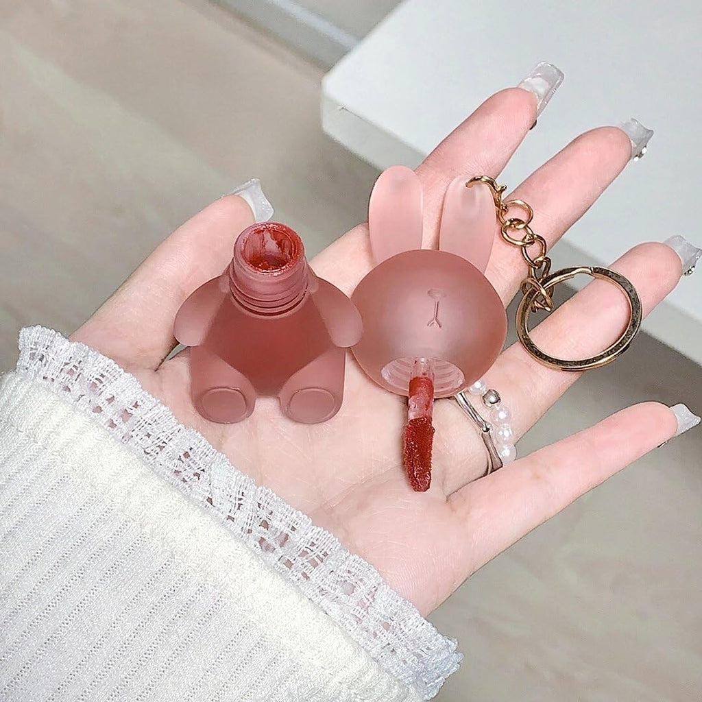 My Colors Strokes 6 Pcs Matte Lipstick | Velvet Matte Liquid Lipstick set | Hydrating | Long-Lasting | Non-Sticky | Keychain Rabbit Design Lip Mud | Trendy Lipsticks for Women Girls - Image 9
