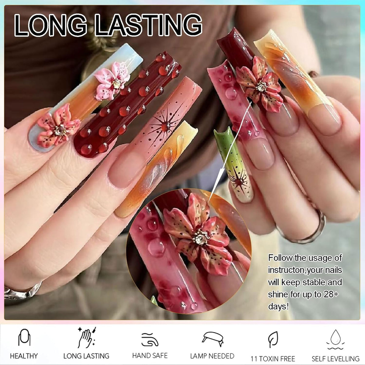 NAILWIND Multifunction 5in1 Builder gel | Nail Sculpting Gel For Nail Art | Carving Molding Patterns Decoration Solid and Hard 3D Gel Sculpture Salon Home DIY for Women - Image 5