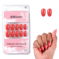 NAILWIND 24 Natural French Short False Nails Acrylic Full Cover Nails,Natural Fake Nails Delicate & Comfortable for Women and Girls (N07, 24 Count -Pack of 1)