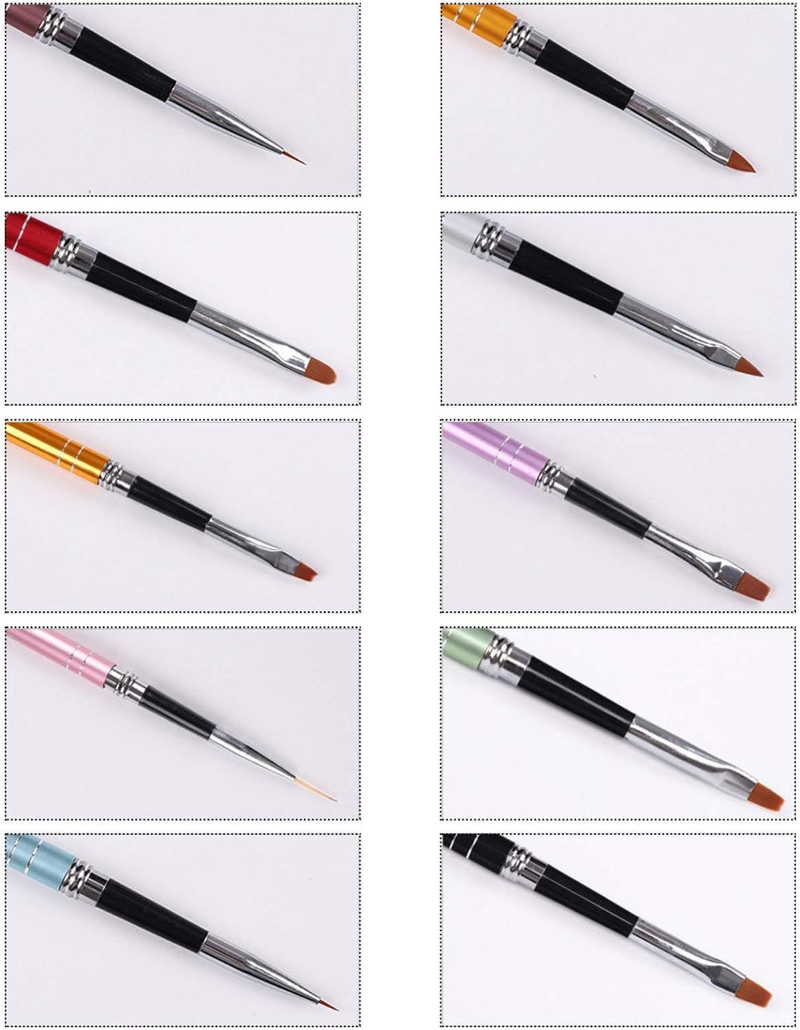 NAILWIND Nail Art Brushes 10 PCS Acrylic Nail Brushes UV Gel Painting Brush Pens Liner Brushs, for Home Nail Salon DIY Manicure Acrylic Nail Art Design - Image 4