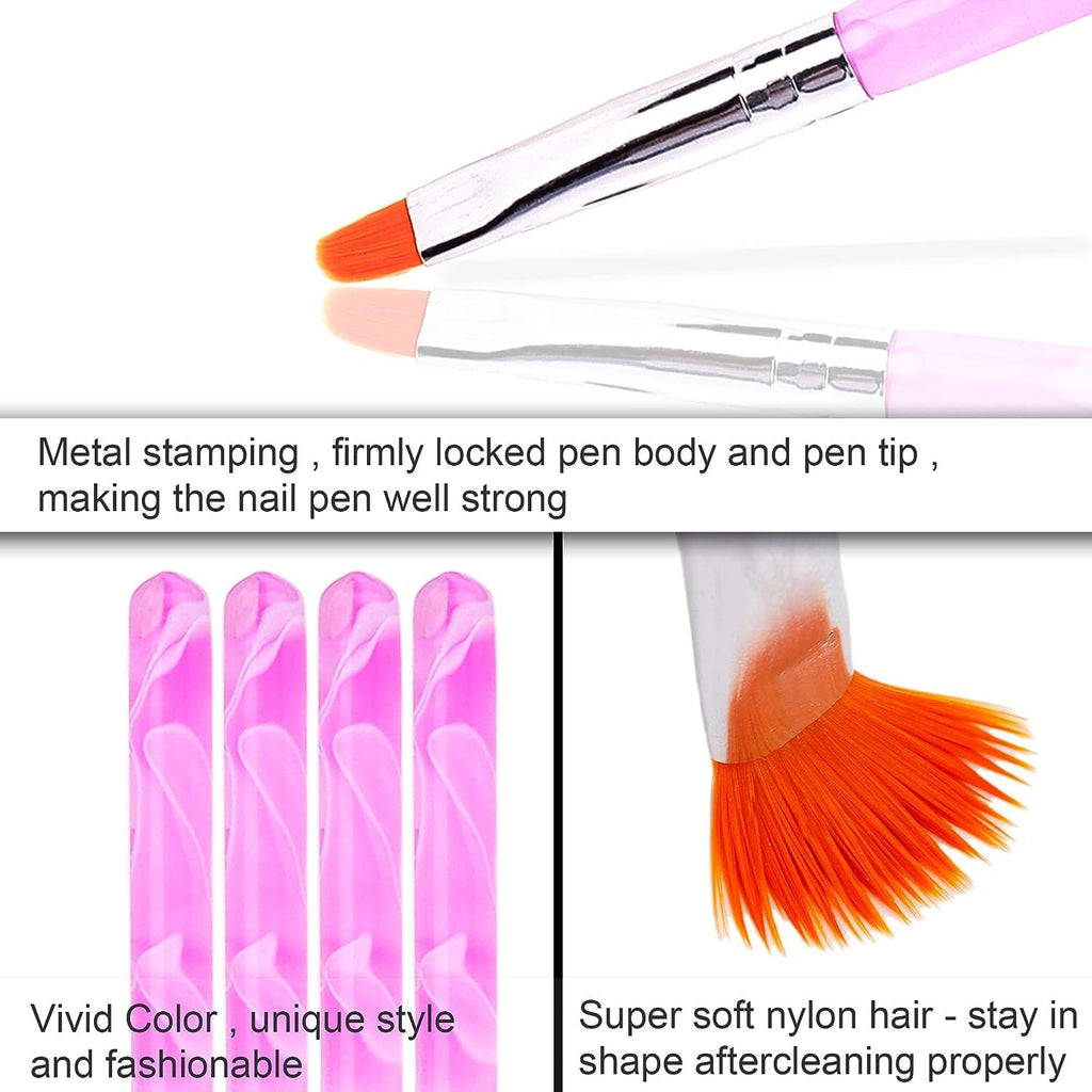 NAILWIND 7 Pcs Nail Art Brush Pen UV Gel Acrylic Nail Brush False Nail Art Tips Builder Gradient Painting Gel Nail Polish Brush Set Tools - Image 5