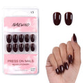 NAILWIND 24 Natural French Short False Nails Acrylic Full Cover Nails,Natural Fake Nails Delicate & Comfortable for Women and Girls (N13, 24 Count -Pack of 1)