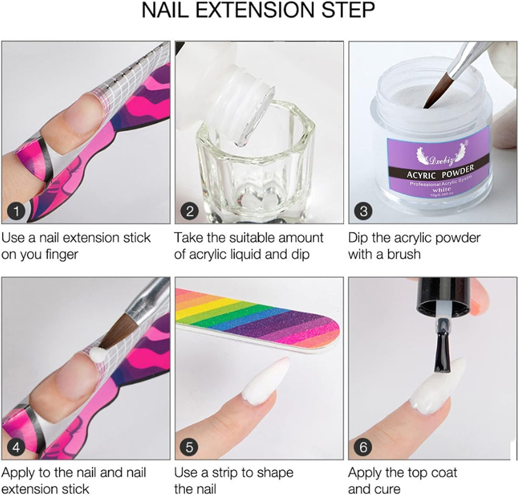 NAILWIND Professional Acrylic Nail Extension System, Acrylic Nail Kit,Acrylic Nail Powder,28g (Clear) - Image 5