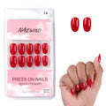 NAILWIND 24 Natural French Short False Nails Acrylic Full Cover Nails,Natural Fake Nails Delicate & Comfortable for Women and Girls (N14, 24 Count -Pack of 1)