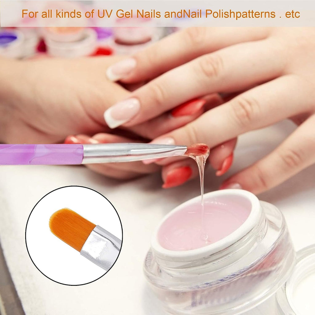 NAILWIND 7 Pcs Nail Art Brush Pen UV Gel Acrylic Nail Brush False Nail Art Tips Builder Gradient Painting Gel Nail Polish Brush Set Tools - Image 3