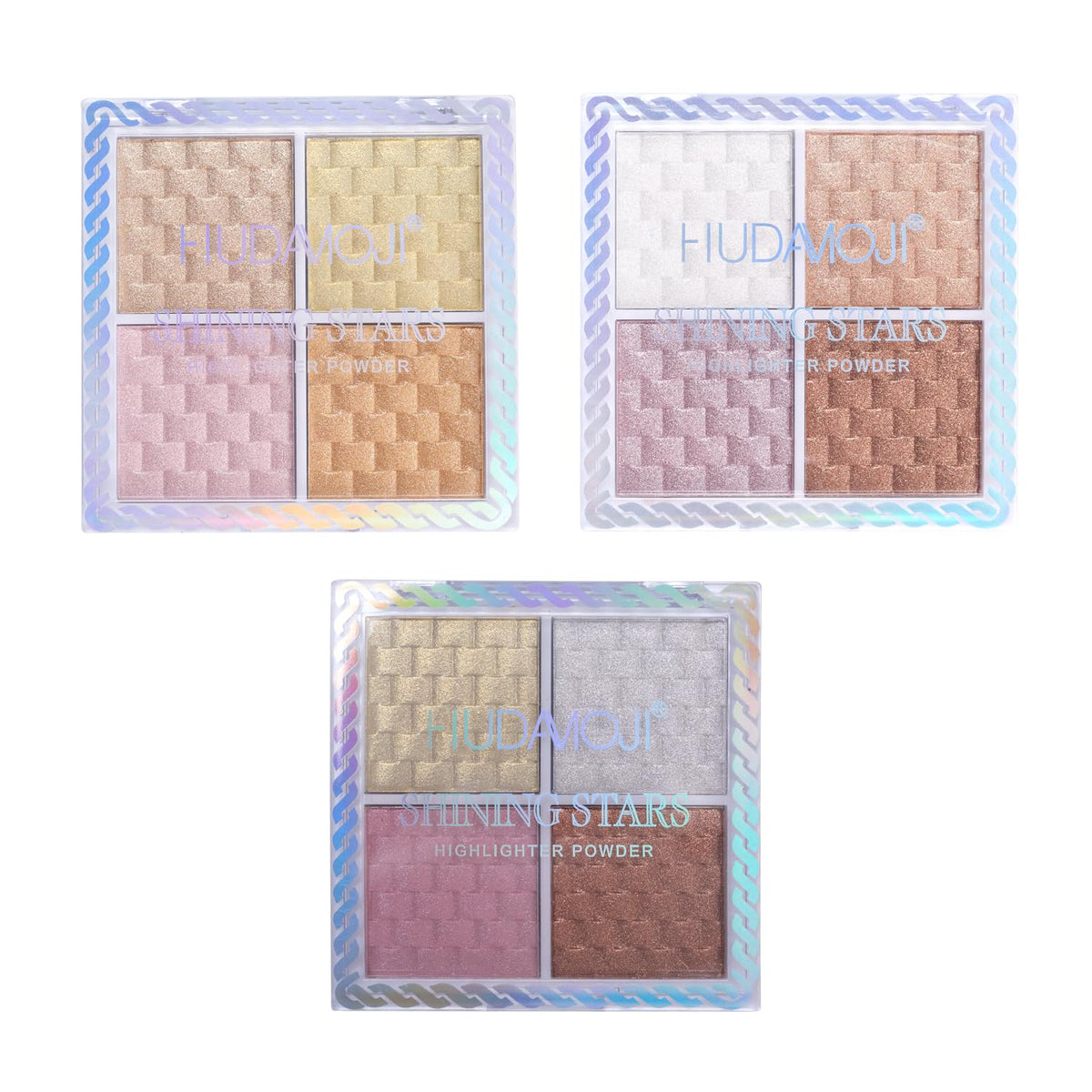 HUDAMOJI Stars Shining Highlighter Powder Palette, Shimmer Finish, Highlighter Powder (02, 30g) - Image 4