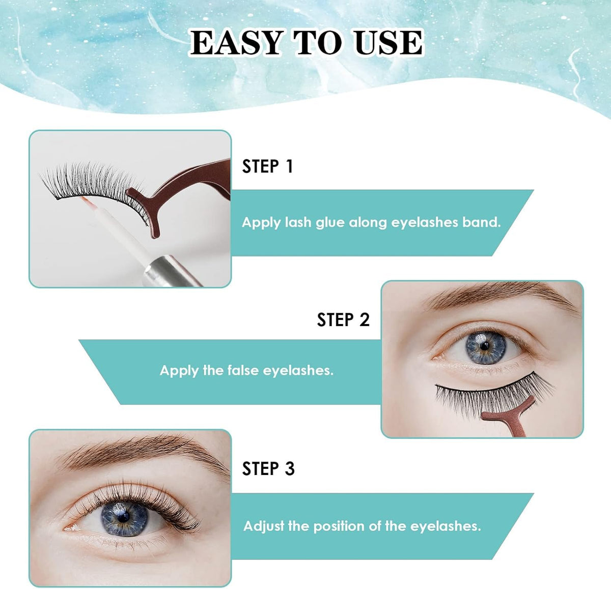 PNF PROFESSIONAL False Eyelashes | Natural & Soft - Reusable | Handmade 3D Eyelashes | Pack 10 Pairs of 1 box (33) - Image 4