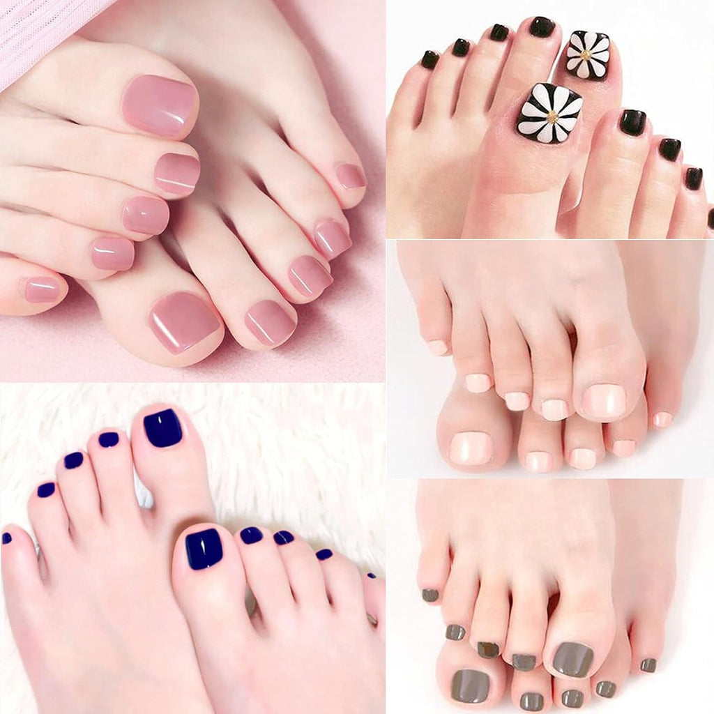 NAILWIND Fake Toenail Tips, 500PCS False Nails Artificial, DIY False Toe Nails Fake Nails for Nail Art - NATURAL Toenail Tips for Woman DIY False Toenails Kit Pedicure at Home - Image 5