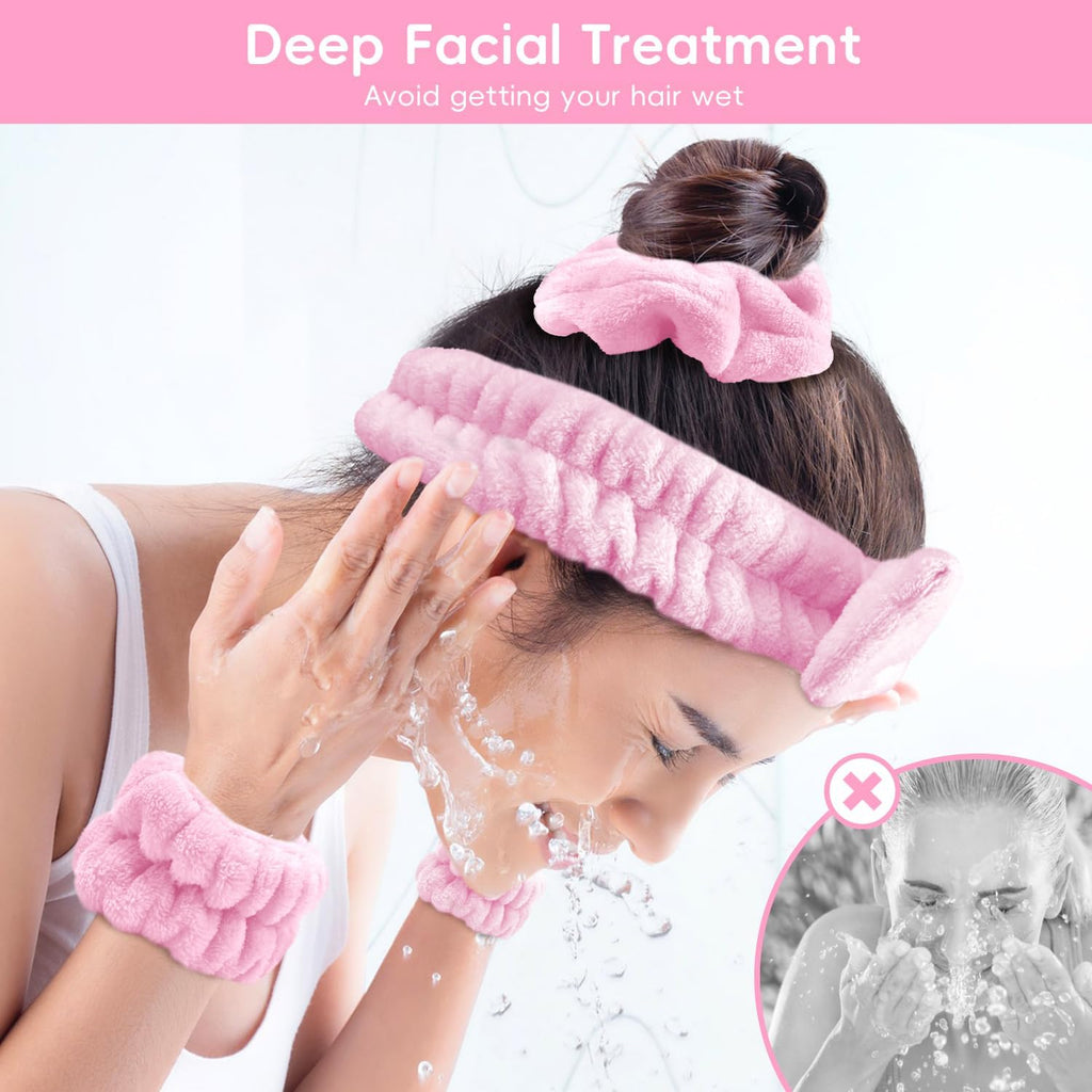 Cosluxe 2-in-1 Facial Cleansing Brush with Makeup Headband – Deep Clean Manual Face Brush for Women, Soft Silicone & Bristle Cleaner - Image 8