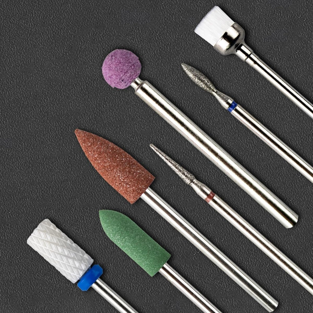 NAILWIND Nail Drill Bits Set, 3/32inch Professional Ceramic Safety Bits for Nail Drill, Diamond Cuticle Efile Nail Drill Bits, Remover Bits for Acrylic Gel Nail Tech Manicure Pedicure (3/32inch, 7, count) - Image 8