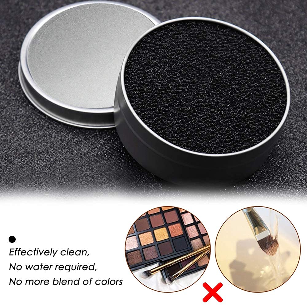 COSLUXE Makeup brush cleaner Makeup Brush Tool - Makeup Brush Quick Cleaner Sponge - Removes Shadow Color from Your Brush White and Black - Image 6
