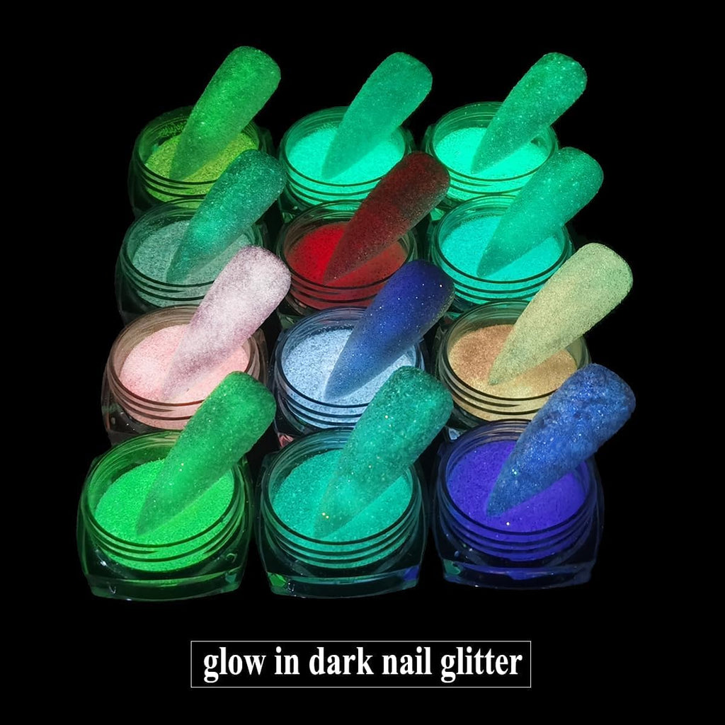 NAILWIND Sugar Glitter Powder Nail Art Pigment Powder,Sugar Powder Pigments Nail Glitter, Neon Pigment,Nail Art Decoration 12 - PCS - Image 8