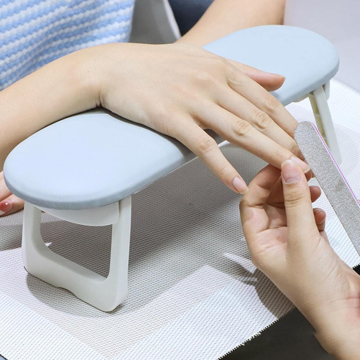NAILWIND Nail Hand Rest Cushion, Microfiber Leather Arm Rest Nail Table for Fingernails and Toenails, Professional Manicure Nail Pillow Hand Rest Stand for Nail Technician Salon Use - Image 8