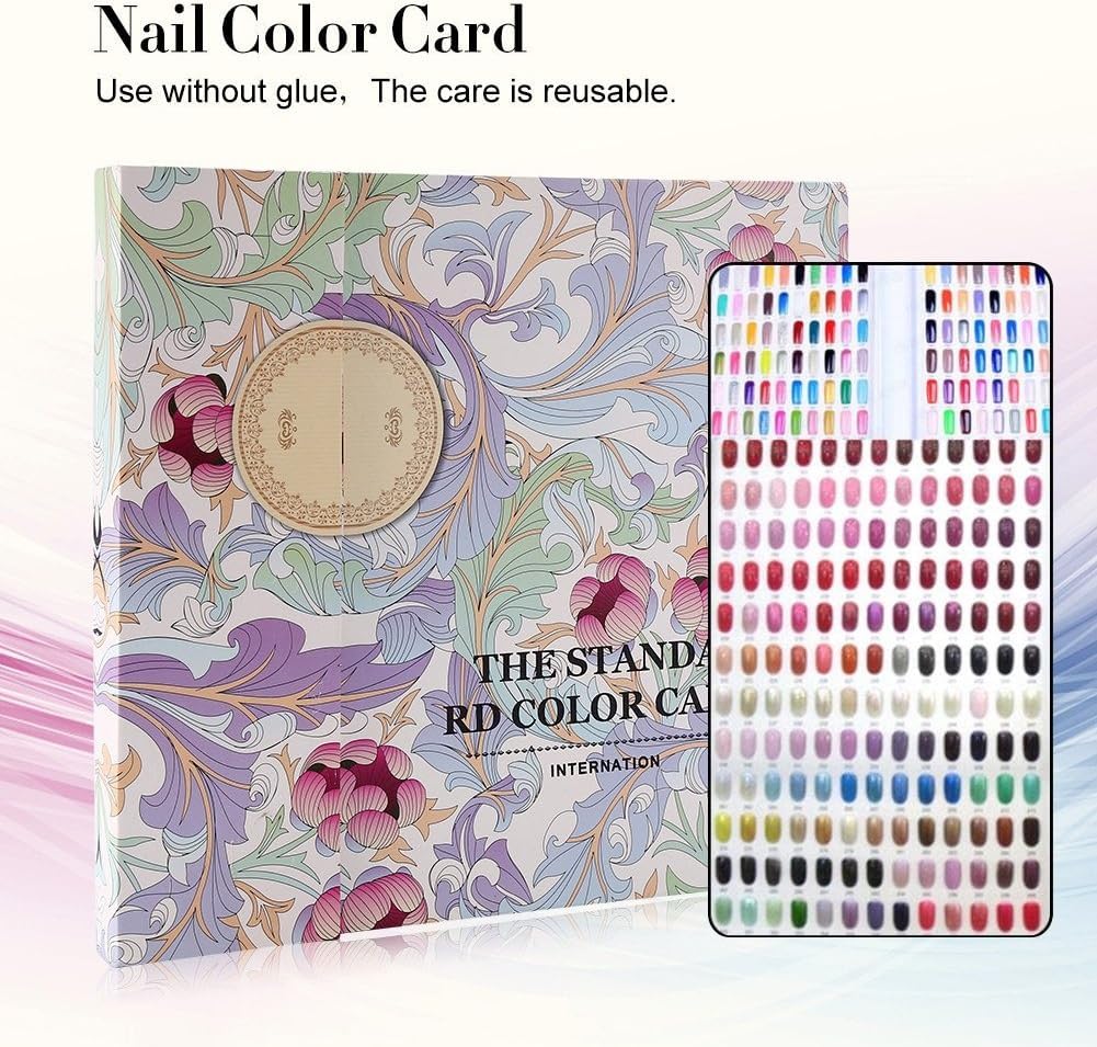 NAILWIND Nail Display Book, Nail Art Display Chart, Nail Art Colour Chart, Nail Swatches Nail Color Display Chart Book Nail Polish Gel Color Display Card Nail Art Showing Board (120 - COLORS) - Image 3