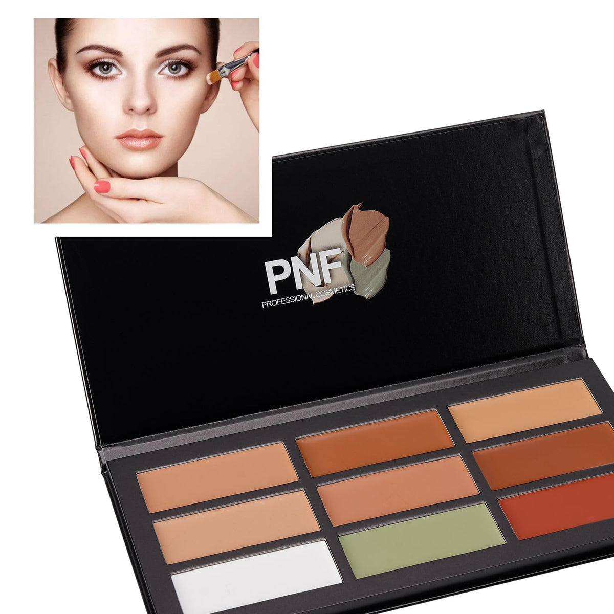 PNF PROFESSIONAL 9 Colors Cream Natural Concealer Palette | 9 In 1 Concealer Palette Full Coverage | Hides Blemishes, Flaws & Dark Circle | Long-Lasting, (VOL-02, 9 X 3.6G) - Image 3