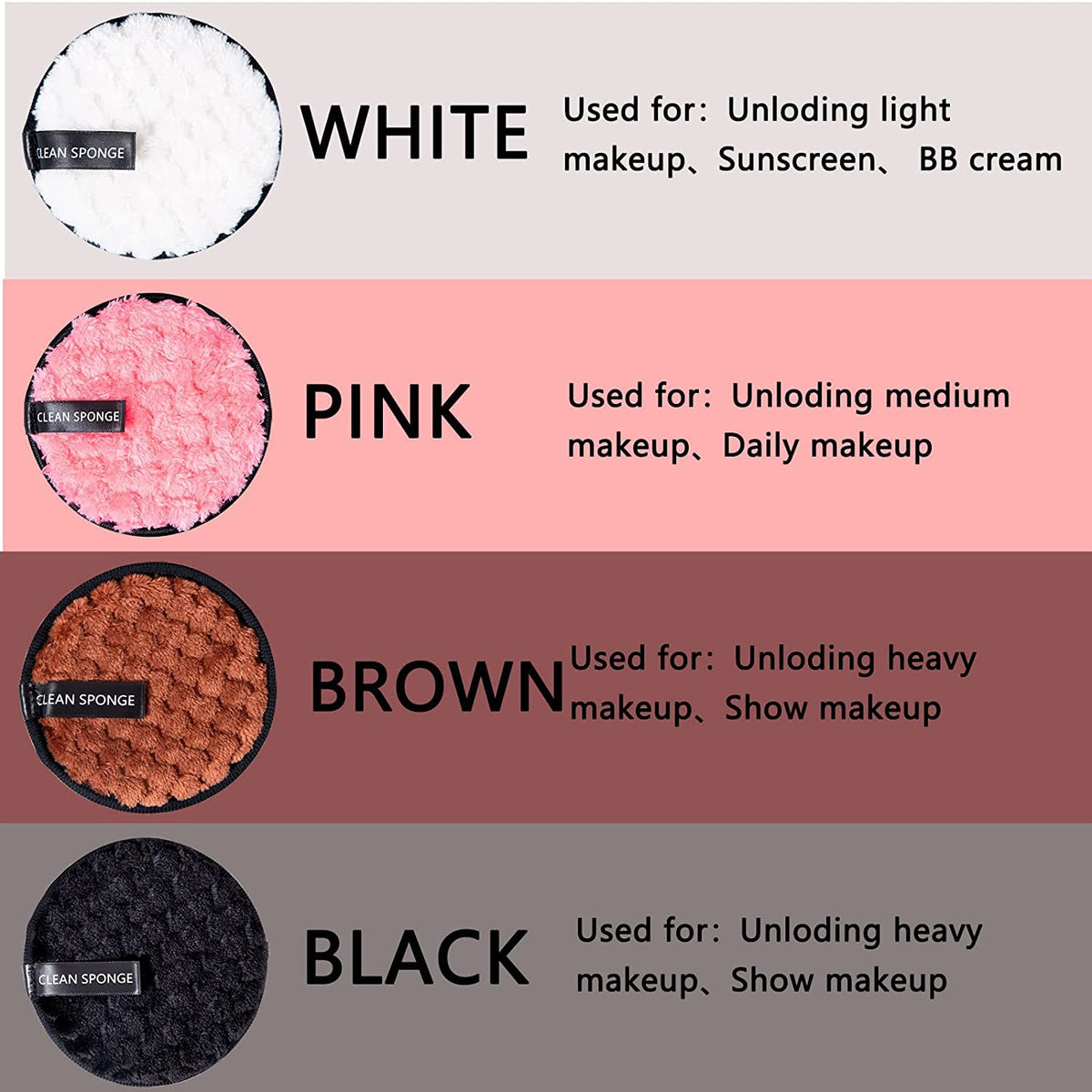 My Colors Reusable Multi-functional Makeup Removal Facial Cleansing Pads,Makeup Remover Pads, Facial Cleansing Pads for Face Makeup PACK OF 2 - Image 6