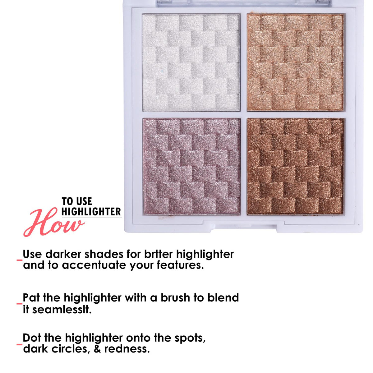 HUDAMOJI Stars Shining Highlighter Powder Palette, Shimmer Finish, Highlighter Powder (01, 30g) - Image 4