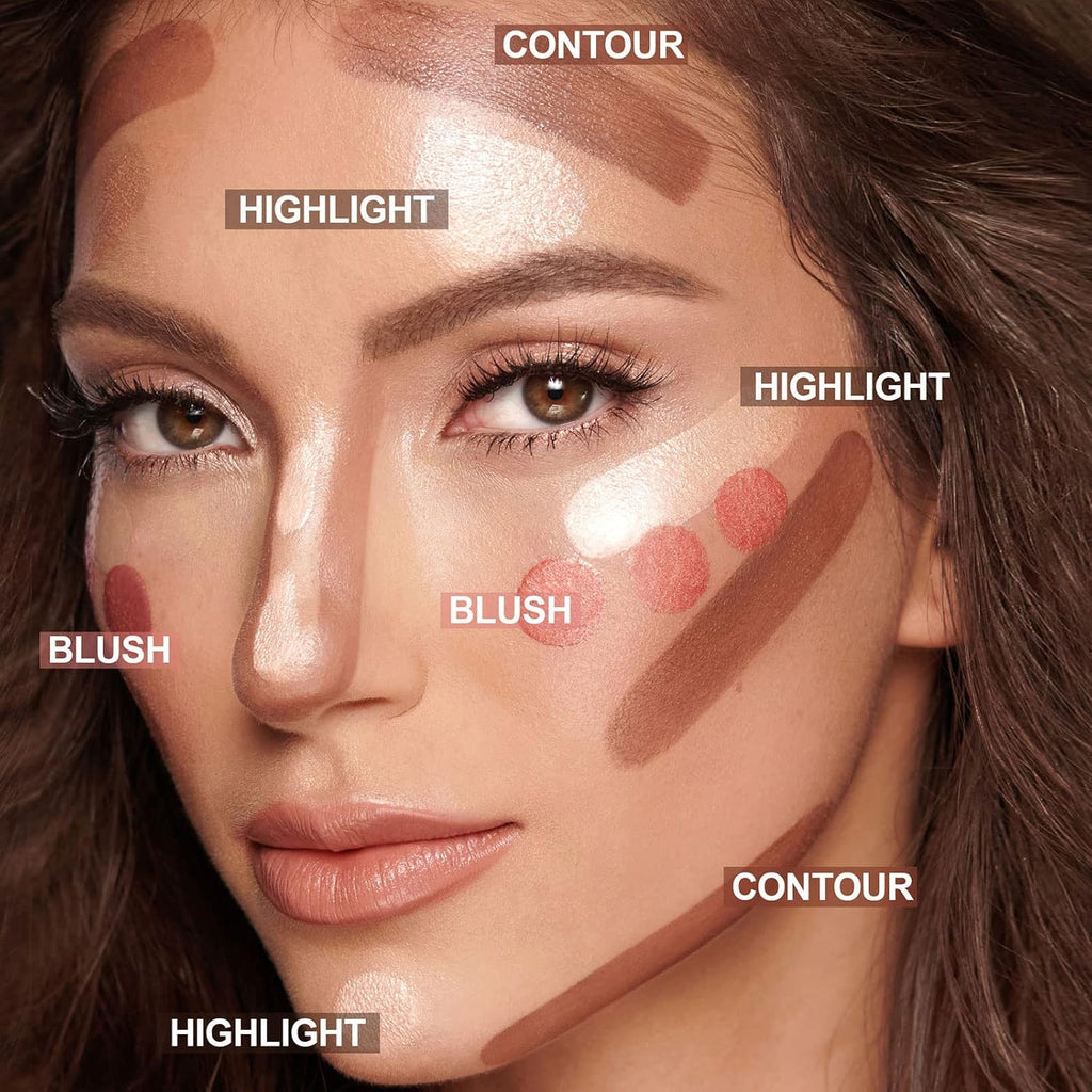 My Colors Liquid Highlighter Stick with Cushion Applicator, Soft Touch Long Lasting Natural Matte Finish, Silky Cream Face Highlighter and Contour Bronzer Stick (H1) - Image 9