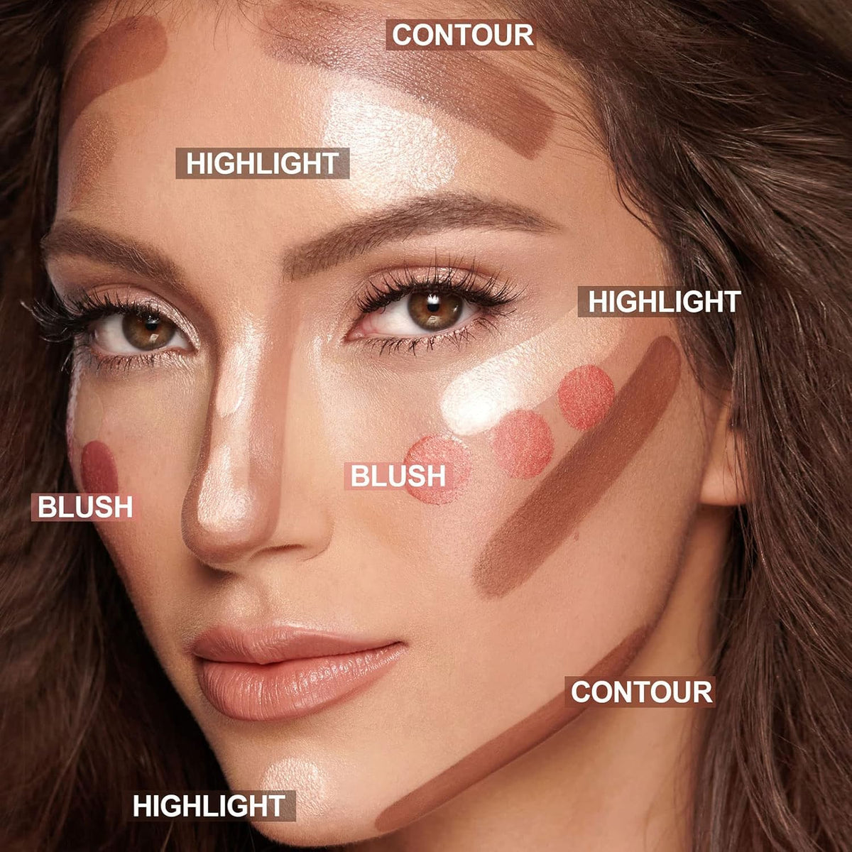 My Colors Liquid Highlighter Stick with Cushion Applicator, Soft Touch Long Lasting Natural Matte Finish, Silky Cream Face Highlighter and Contour Bronzer Stick (H1) - Image 9