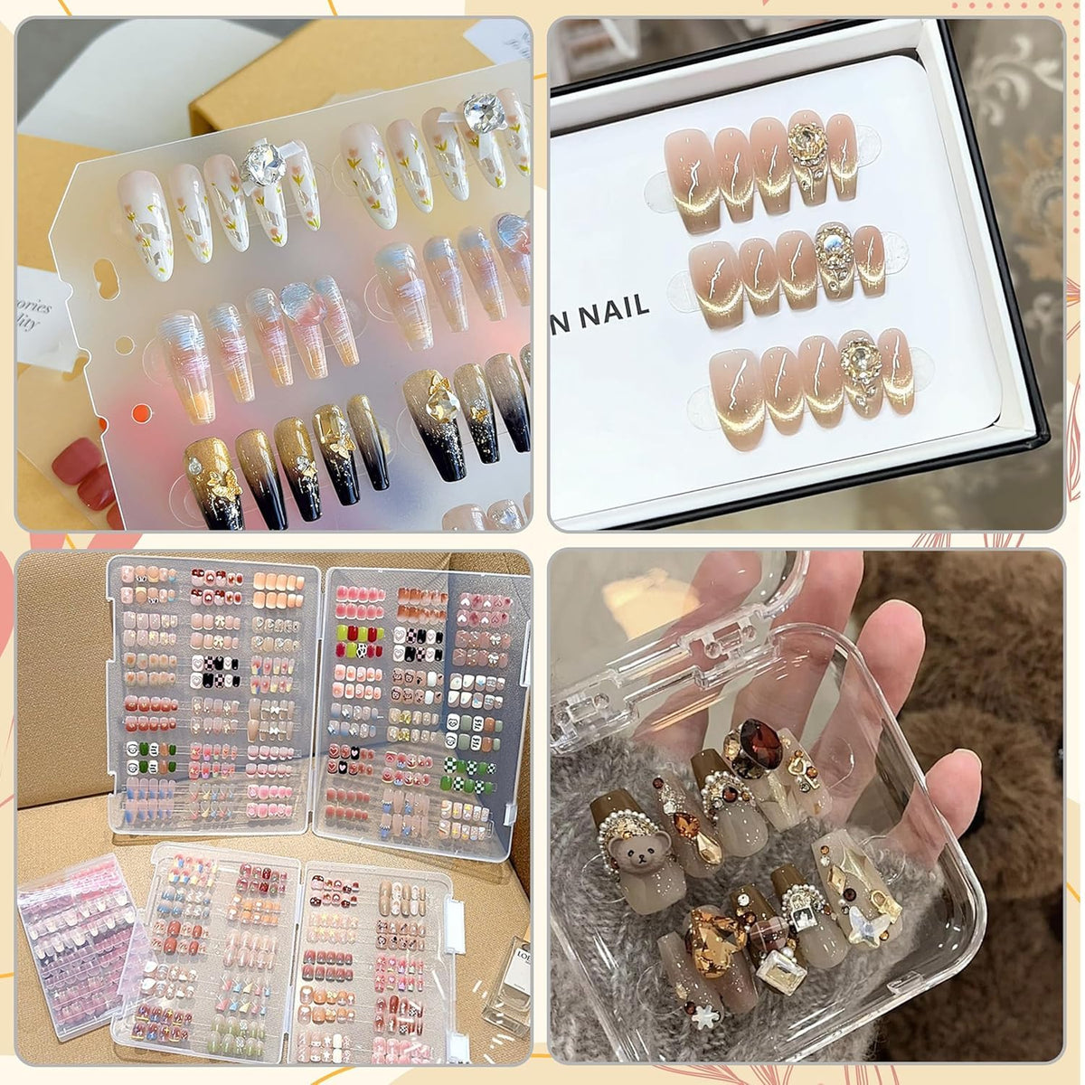 NAILWIND 3 Sheets 90 Pcs Double Sided Tape for Nails Display Double Sided Tape for Press on Nails Adhesive Clear Mounting Tape for Nail Packaging Supplies - Image 7