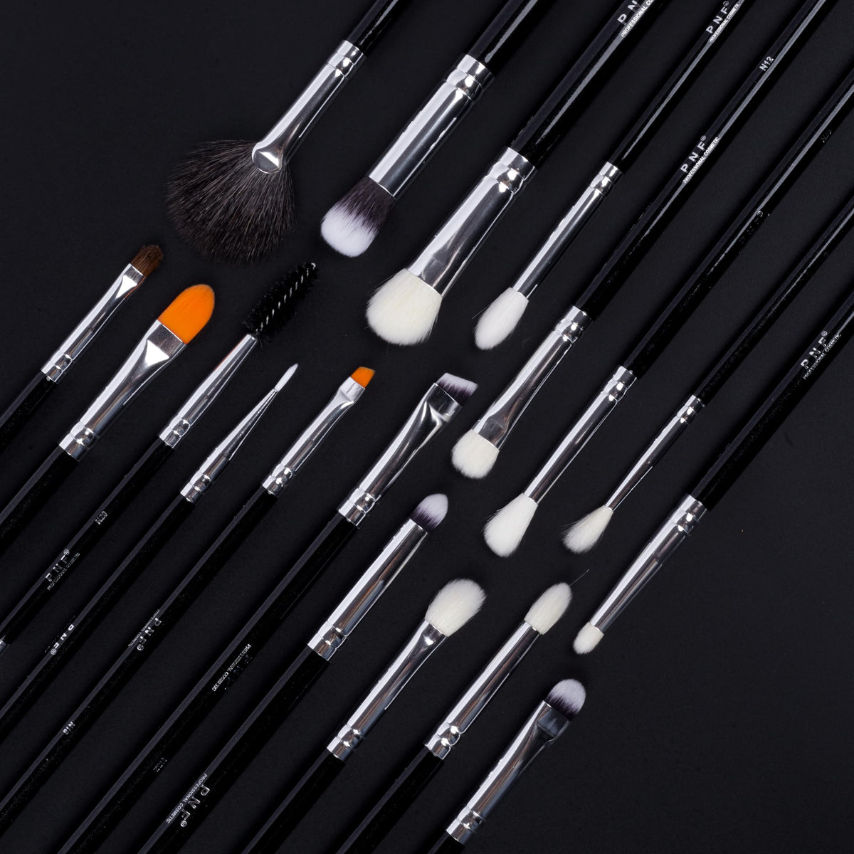 PNF PROFESSIONAL Makeup Brushes 30pcs Makeup Brush Set Premium Goat Synthetic Hair Kabuki Foundation Blending Brush Face Powder Blush Concealers Eye Shadows Make Up Brushes Kit - Image 3