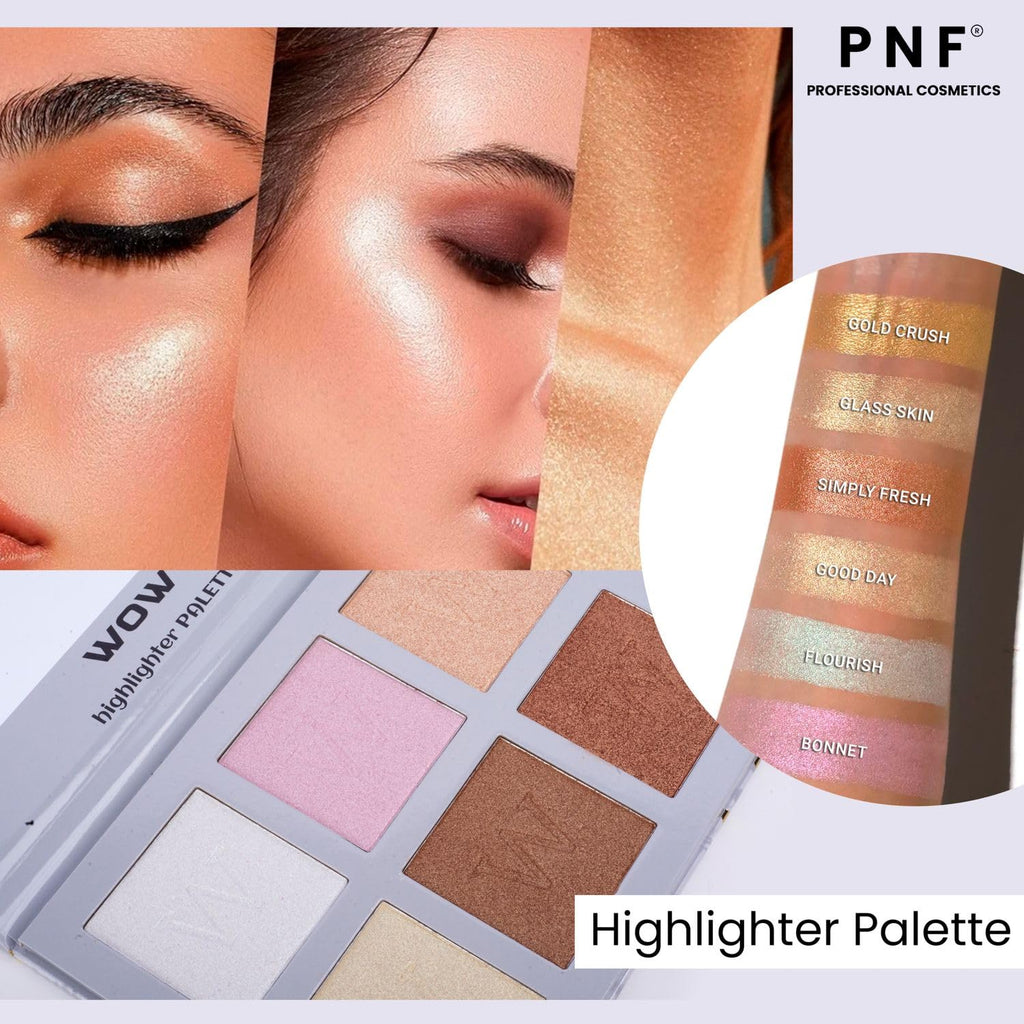 PNF PROFESSIONAL WOW Highlighter High Pigment Makeup Palette, 42.8g - Image 4