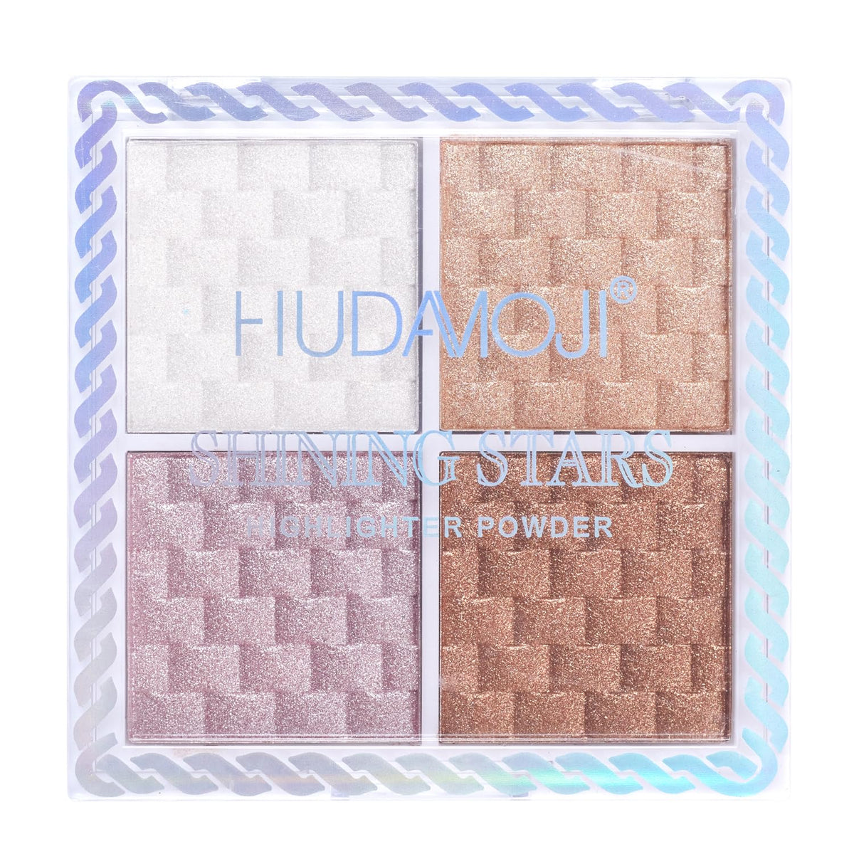HUDAMOJI Stars Shining Highlighter Powder Palette, Shimmer Finish, Highlighter Powder (01, 30g) - Image 2