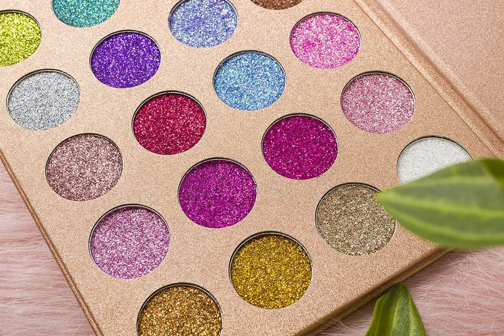 COSLUXE #DELANCI Pressed Chunky Glitter Eyeshadow Palette - 24 Pressed glitter Makeup Metallic Glitter Highly Pigmented Ultra Shimmer Makeup Pallet Eye Shadows Flash Color Cosmetic Set - Image 7