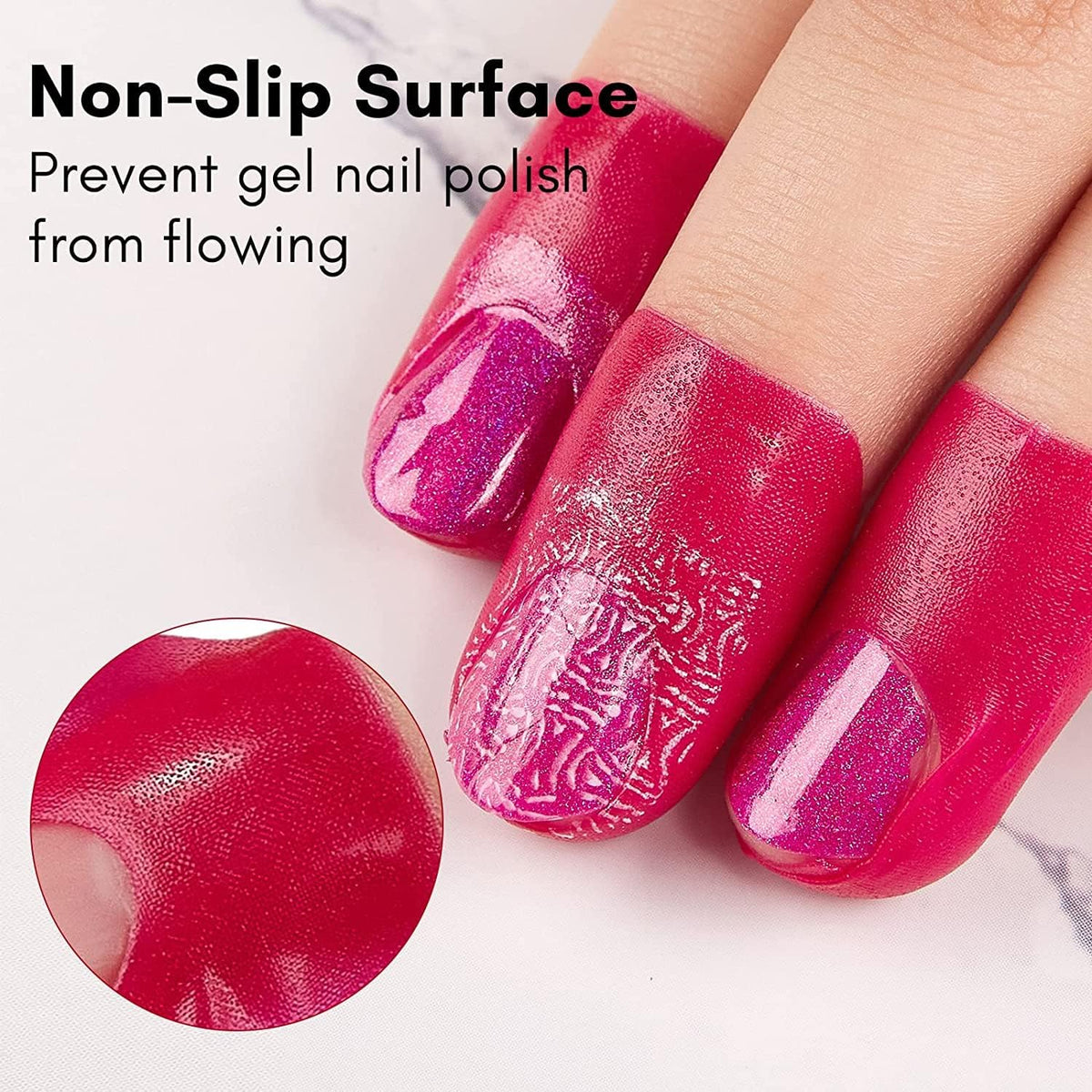 NAILWIND Nail Protector, Nail Peel Off Tapes, Disposable Nails Polish Protector Soft U-Shape Spill-Proof Sticker Tape for Nails Art Painting, Keep Polishing Without Mess 5 Sheets 50 Piece - Image 5